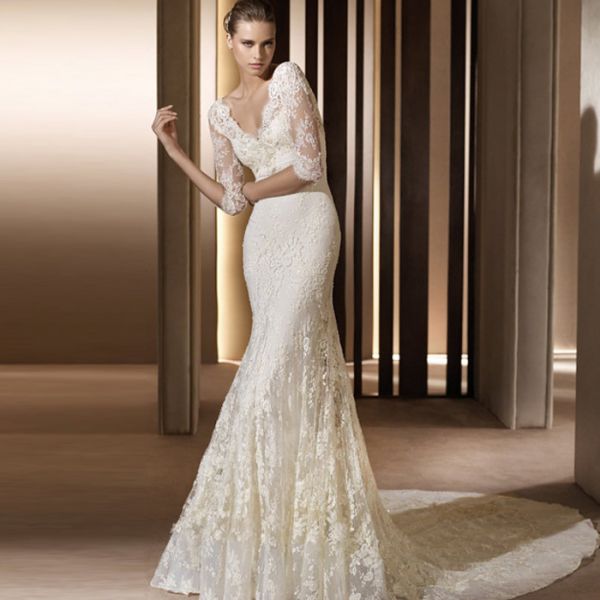 Vestido Sereia em renda - alto luxo(FRENTE).